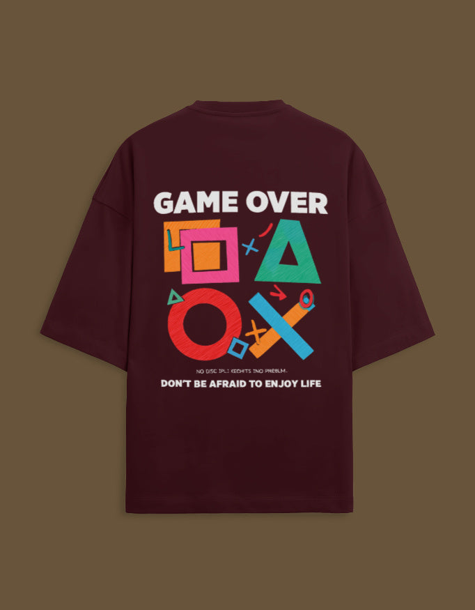 GAME OVER -- Unisex Terry Oversized Tee