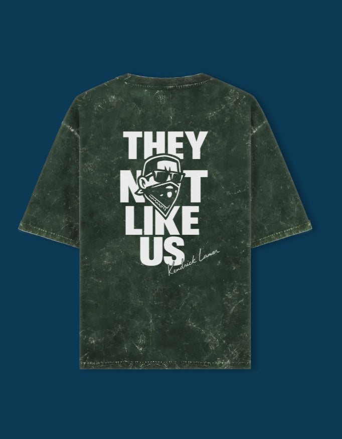 THEY NOT LIKE US----Unisex Acid Washed Oversized Tee