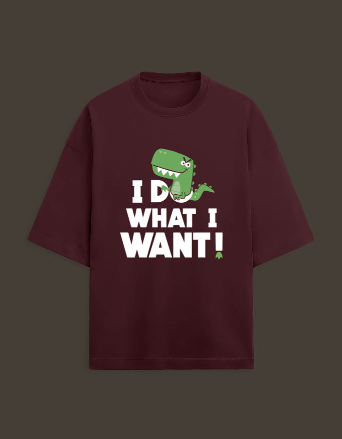 I DO WHAT I WANT TO -- Unisex Terry Oversized Tee