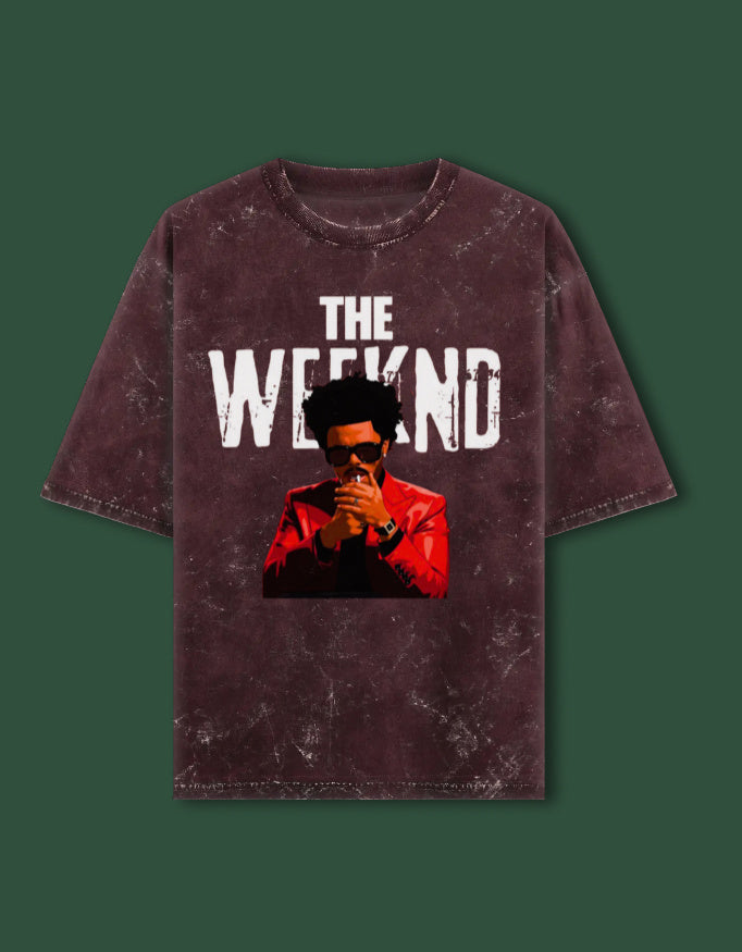 THE WEEKEND -- Unisex Acid Washed Oversized Tee