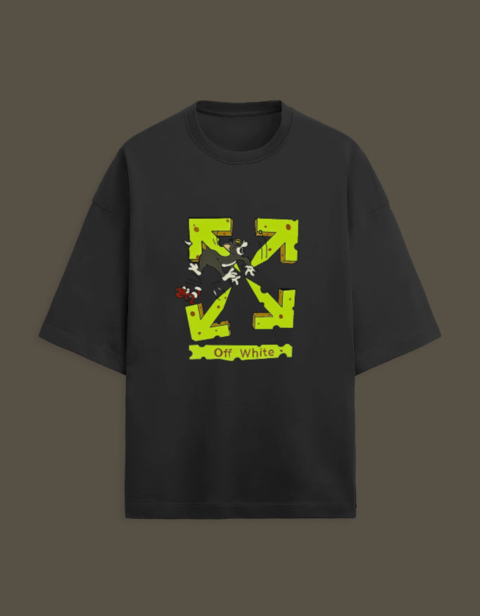 OFF WHITE----Unisex Terry Oversized Tee