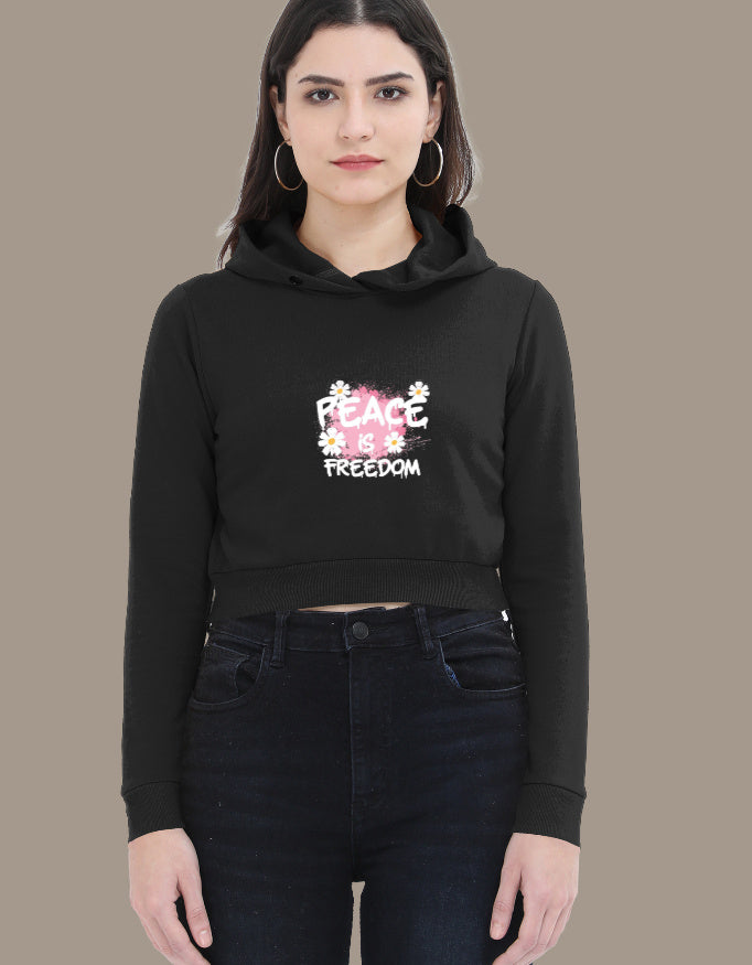 FREEDOM---Female Cropped Hoodie