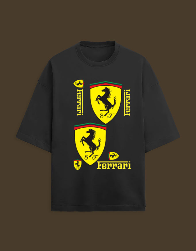 THE FERRARI -- Unisex Terry Oversized Tee