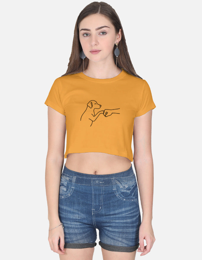 Doggo Bestie Fist Bump----Crop Top