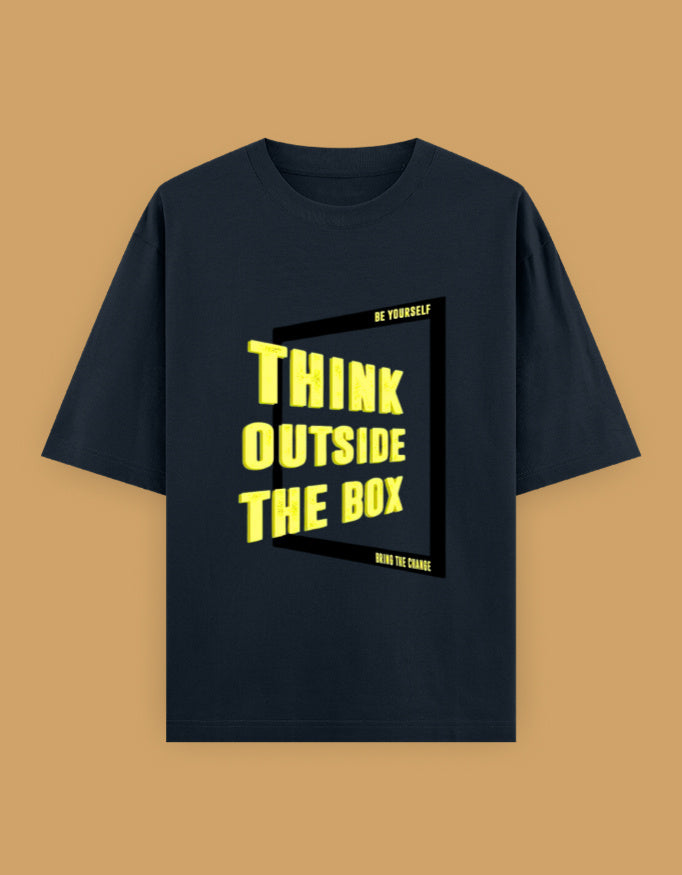 THINK OUTSIDE THE BOX -- Unisex Oversized Classic T-Shirt
