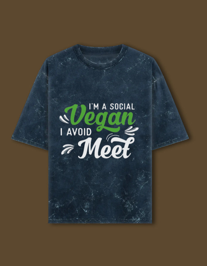 Unisex Acid Washed Oversized Tee